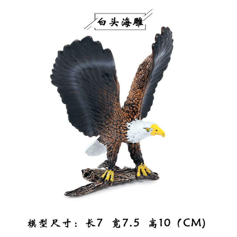 Modelo de simulación de aves sólidas para niños juguete loro Águila Flamingo Peacock Bird Toy Amazon transfronterizo