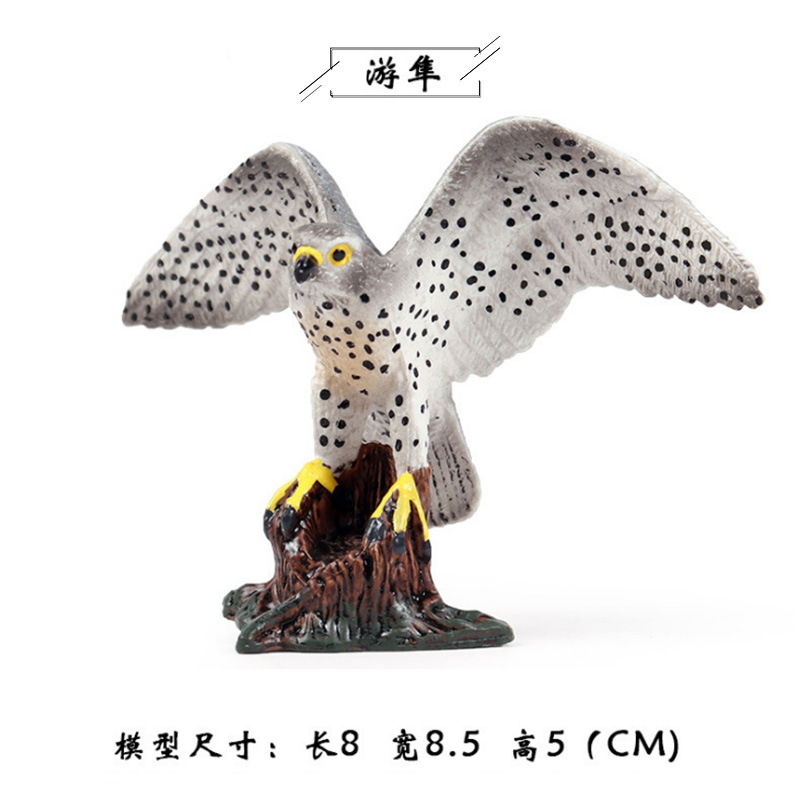 Modelo de simulación de aves sólidas para niños juguete loro Águila Flamingo Peacock Bird Toy Amazon transfronterizo