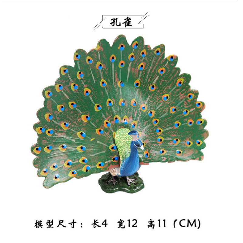 Modelo de simulación de aves sólidas para niños juguete loro Águila Flamingo Peacock Bird Toy Amazon transfronterizo
