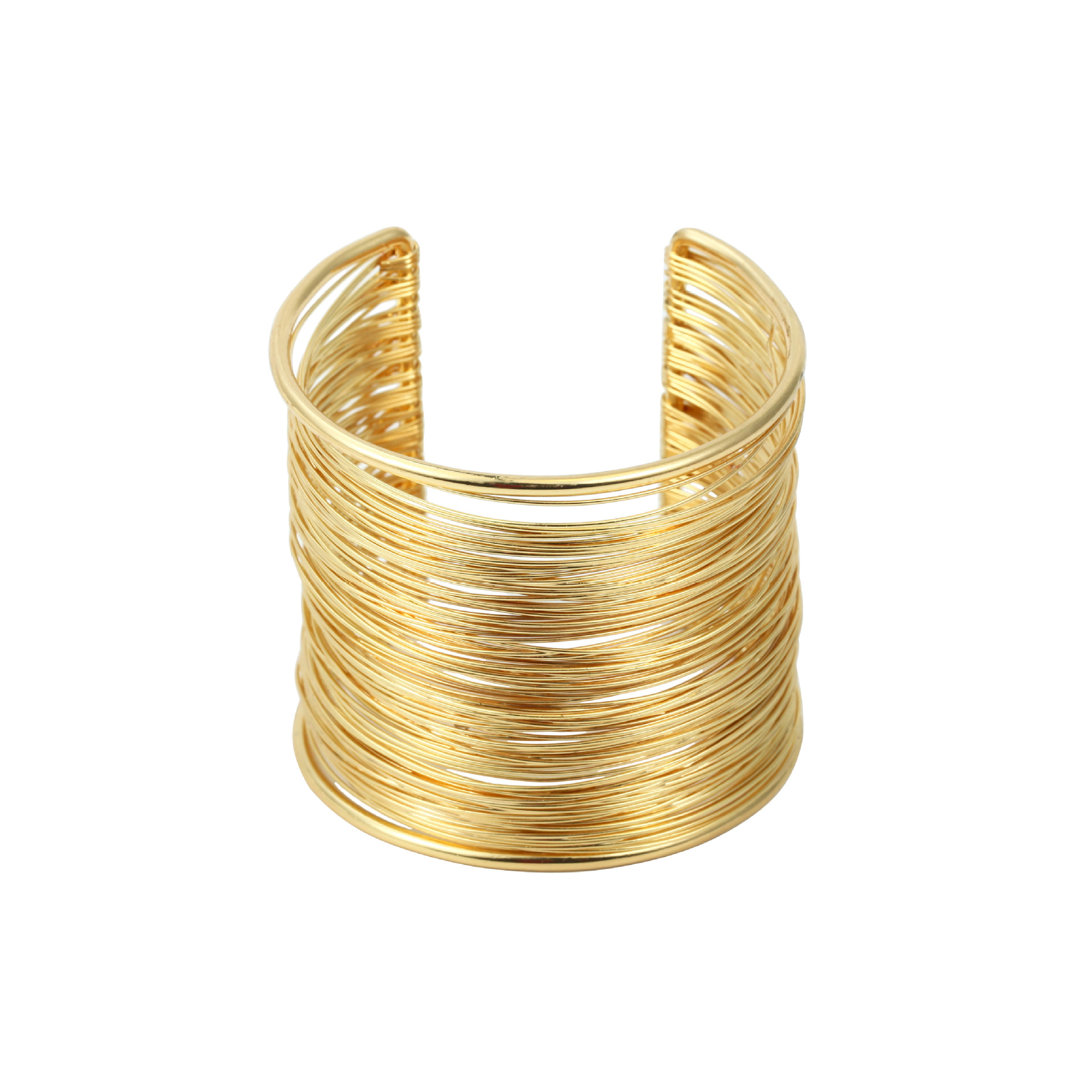 Comercio electrónico transfronterizo de moda europea y americana pulsera de alambre abierto pulsera grande AliExpress suministro fábrica al por mayor