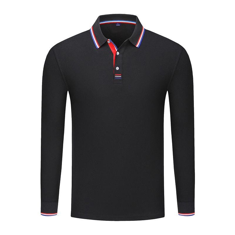 Camisa POLO de manga larga de algodón Island con LOGO bordado personalizado, ropa de trabajo para otoño e invierno, ropa de trabajo hecha a medida, camiseta con cuello.