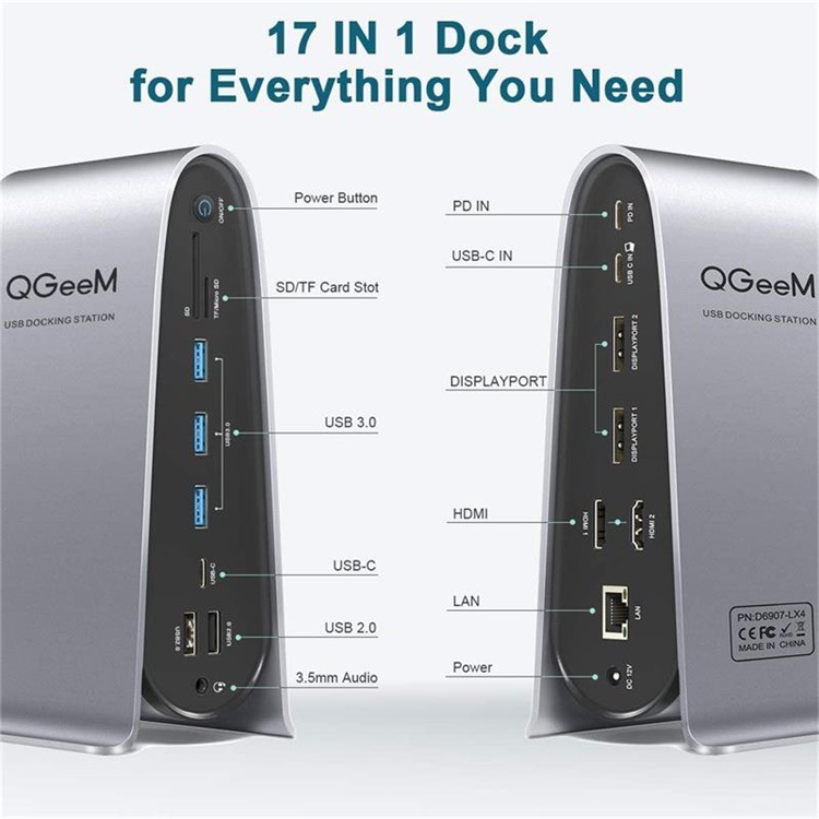 Type-C extension dock DisplayLink universal notebook extension four-screen 4K60Hz different display