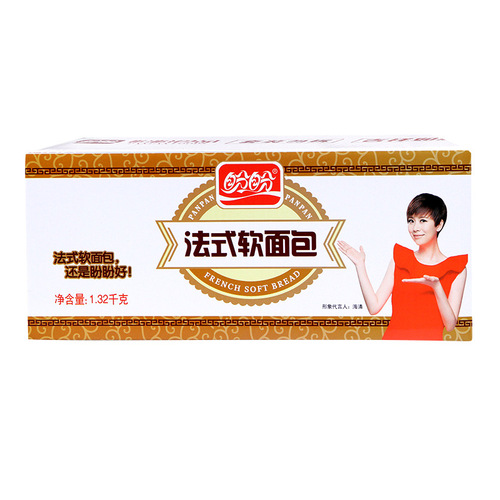 Panpan French Soft Bread 1.32kg Full Carton Leisure Snacks Meal Replacement Wholesale and Distribution Breakfast Cakes and Breads