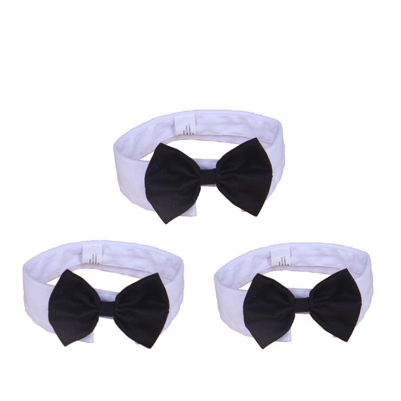 Chihuazi creativo Caballero perro suministros de fábrica al por mayor PET negro pajarita algodón británico mascotas suministros gato pajarita