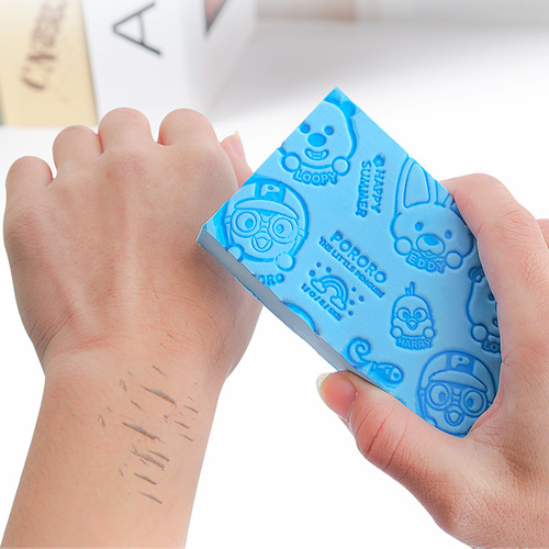 New cartoon bath sponge, high-density printed children's rub-free bath towel, household bath rub-off artifact