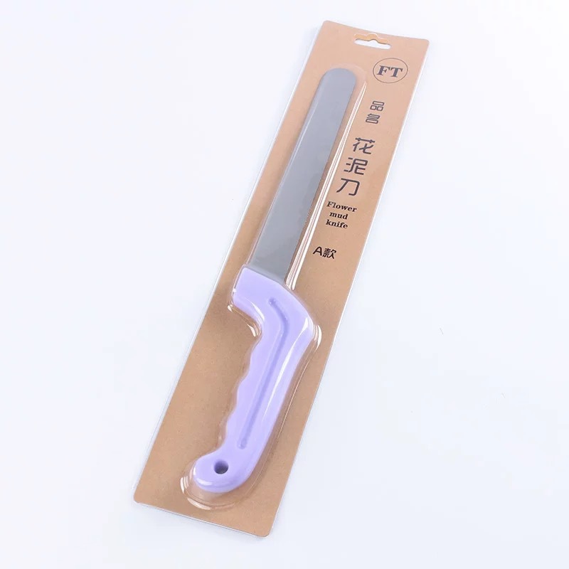 Luz púrpura piezas de flor cuchillo de barro