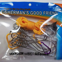 73 fishing gear, Luya supplies, stainless steel fish lock, live fish buckle, lost rope, buoyancy rod, carabiner, fish control device, fish tether device