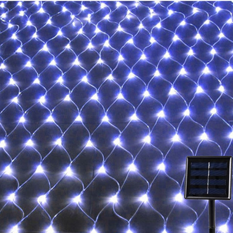 Solar pesca red luz LED al aire libre paisaje Navidad luz decoración estrellado cielo transfronterizo iluminación 24V bajo voltaje cadena de luz