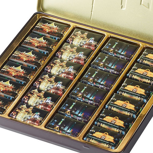 Shanghai specialty Benro Chocolate Night Shanghai milk chocolate gift box with various patterns 120g/box