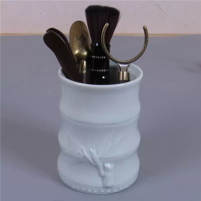 茶道黑檀陶瓷六君子茶勺茶道陶瓷茶道六君子 陶瓷茶配件 茶夹