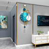 Fashionable creative decorations for living room, Scandinavian wall watch, light luxury style, simple and elegant design