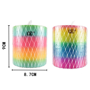 Children's educational toys large 8.7-9 rainbow ring children's spring ring magic hula hoop stall wholesale supply