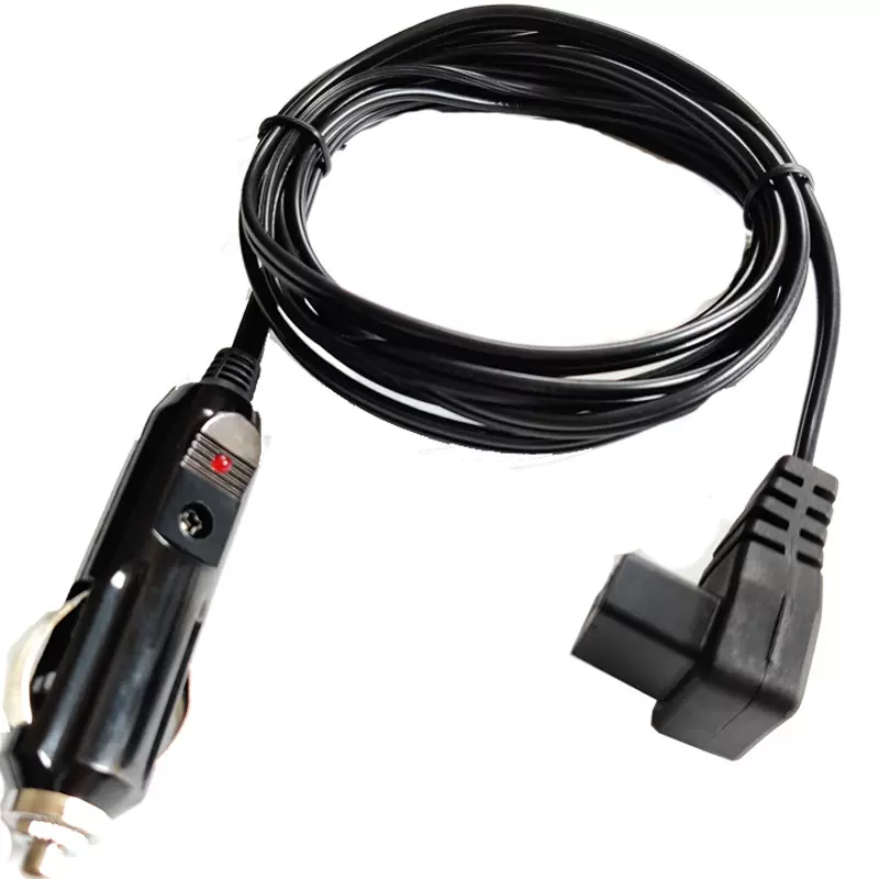 美式车载点烟器冰箱插头线 12V24V两孔品字尾车载压缩机冰箱线