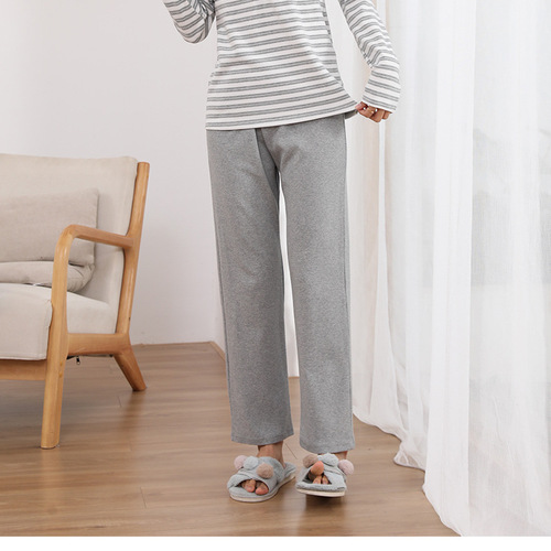 Fall/Winter Pure Cotton Thickened Plus-Size Postpartum Wear for Pregnant Women: Cotton Wide-Legged Long Pants, Cotton Home Pajamas, and Lounge Pants