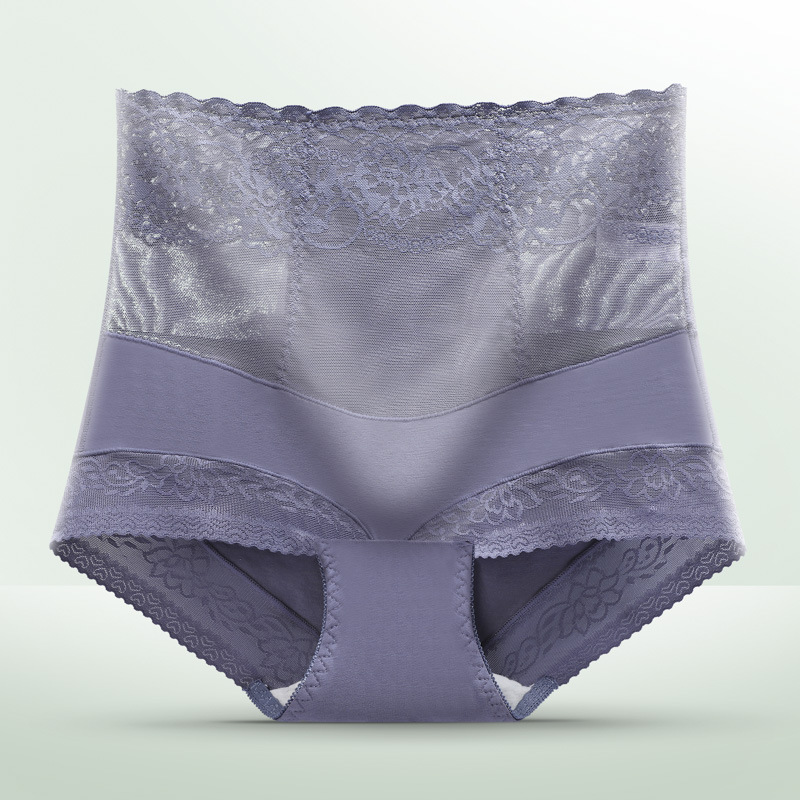 838 otoño y el invierno nueva Alta cintura del vientre de la cadera contracción algodón elevación entrepierna ropa interior encaje transpirable para las mujeres