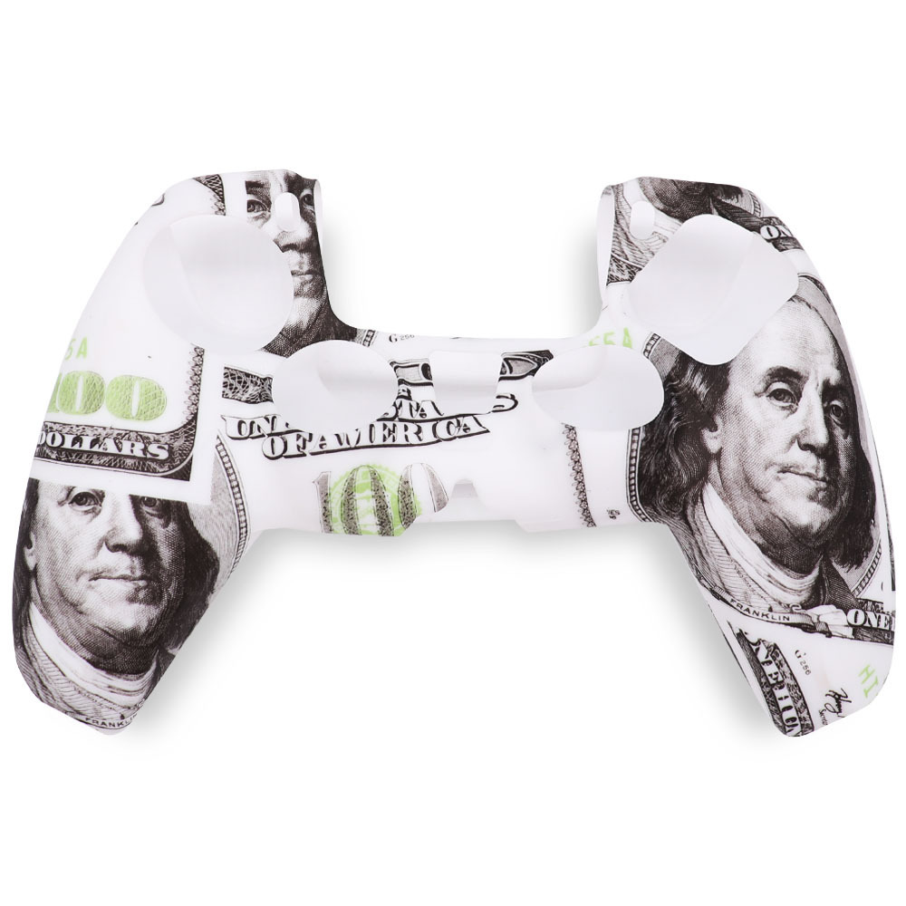 PS5 funda de silicona GamePad funda de silicona camuflaje marca de agua funda protectora aceite spray sensación acuarela caso PS5 Accesorios