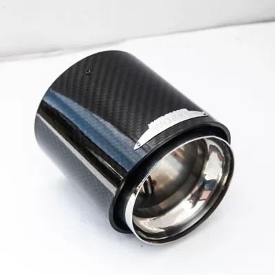 Suitable for BMW Mini MINIcooperS car tail throat RFJCW carbon fiber modified exhaust pipe tail throat (Other Automotive Exterior Supplies) - 85-105f-series-large-bright