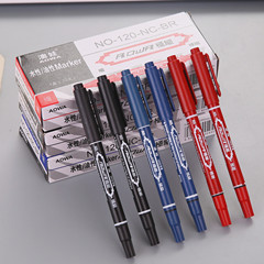 Small double-headed oil-based marker pen black blue red art hook pen non-fading logistics marker pen art water-based painting