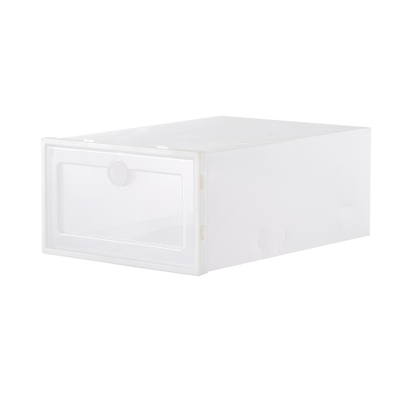 Caja de zapatos de almacenamiento engrosada Almacenamiento de escritorio transparente caja de zapatos engrosada caja de zapatos extra grande dormitorio almacenamiento Flip caja de zapatos transparente