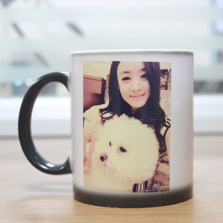 变色马克杯感温遇热变色陶瓷杯涂层杯个性情侣杯伴手礼可印LOGO