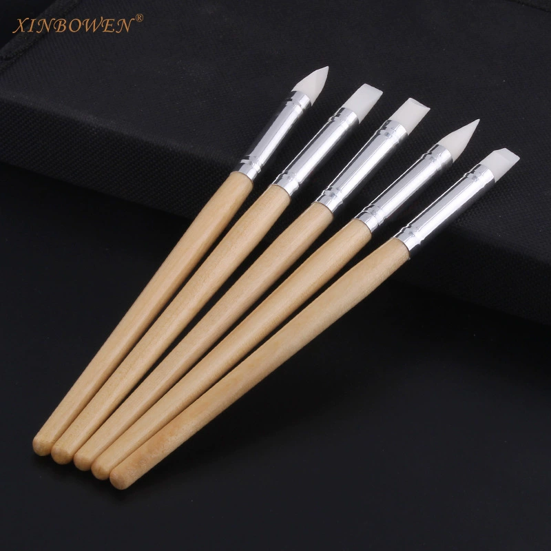 Ceramics, set, carved silicone clay for manicure, for import, 5 pieces