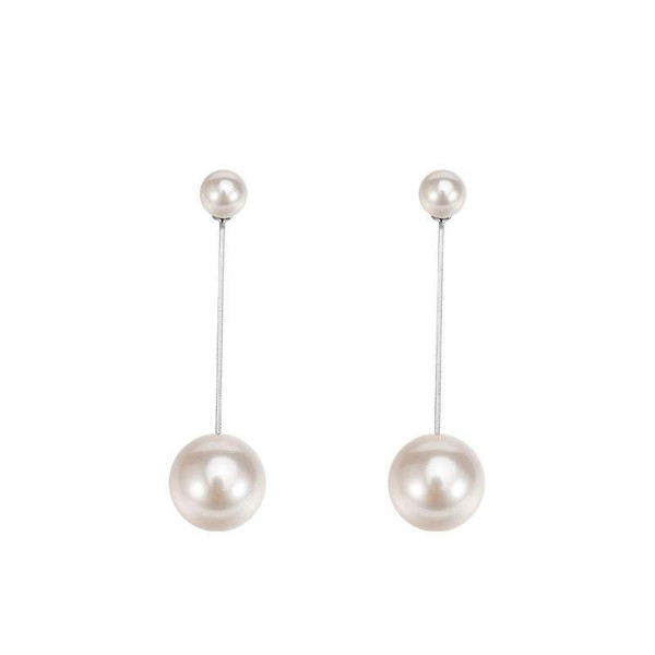 Elegant universal earrings with tassels from pearl