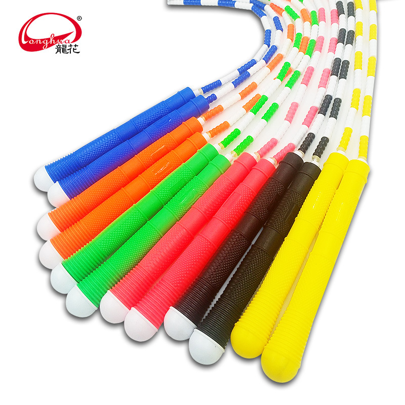 Longhua Lh701B Hard Bamboo Pattern Jump Rope for Adults, Children, and Students, Specialized for Sports and Physical Exams, with Steel Wire for Aerobic Exercise