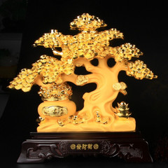 發財樹一桶金擺件 家居客廳玄關工藝品辦公室收銀台公司開業禮物