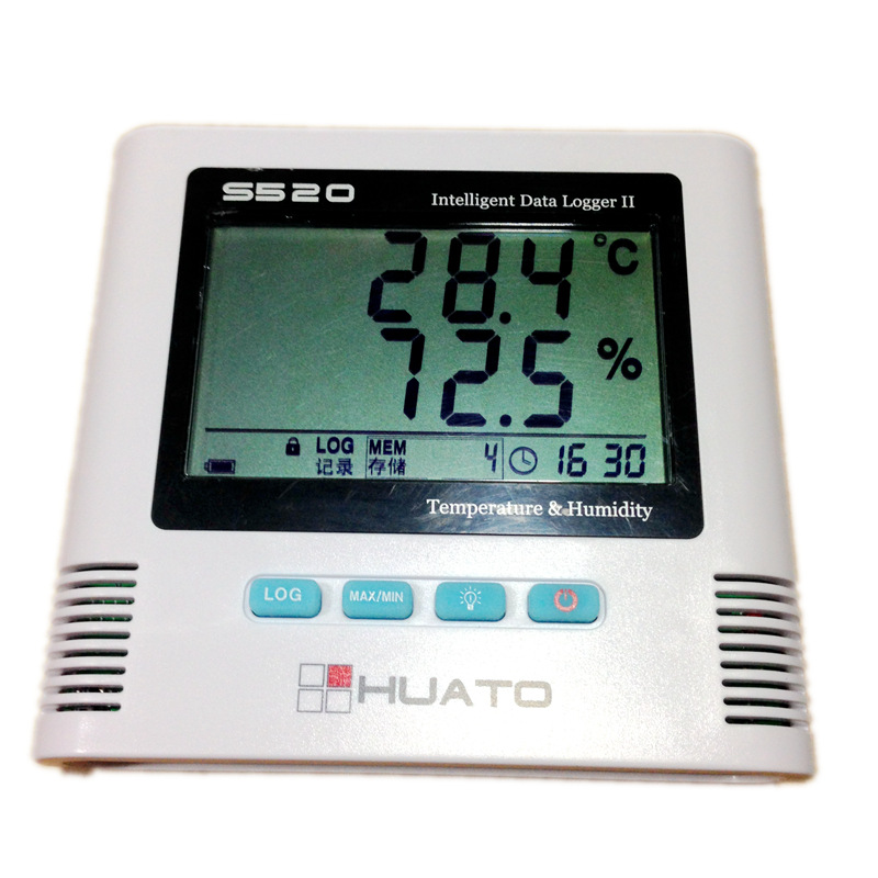 原装HUATO华图S520-TH温湿度记录仪大屏幕无纸数显