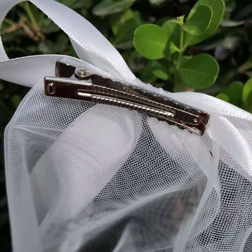 New bridal veil, elegant and simple bow, simple white veil, travel photography, short accessories, wedding dress and gauze for women