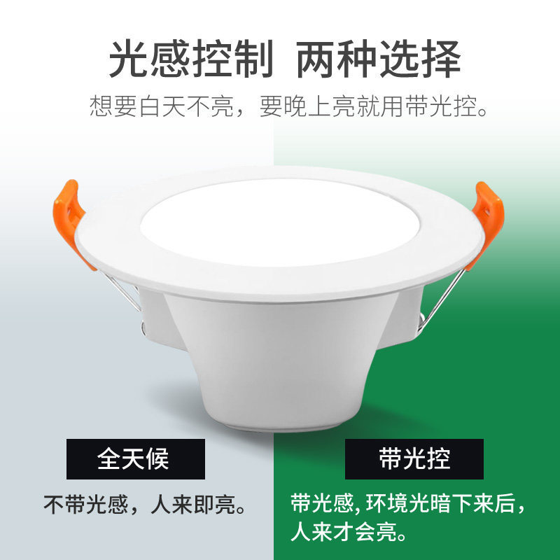 Luz LED de Techo con Sensor de Movimiento Humano, Radar Inteligente Integrado, Foco para Pasillo, Escalera, Corredor, Sensor Inteligente