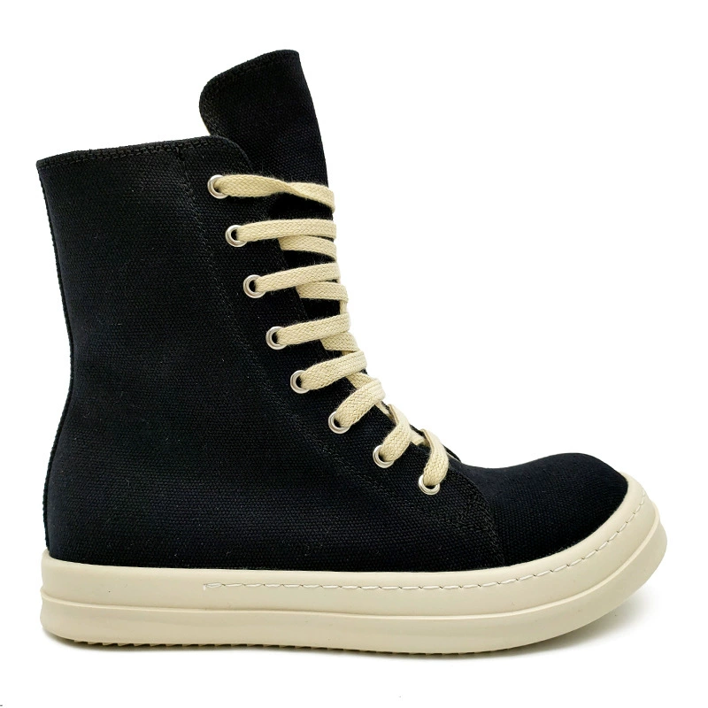 Unisex platform canvas high-top sneakers detail 11