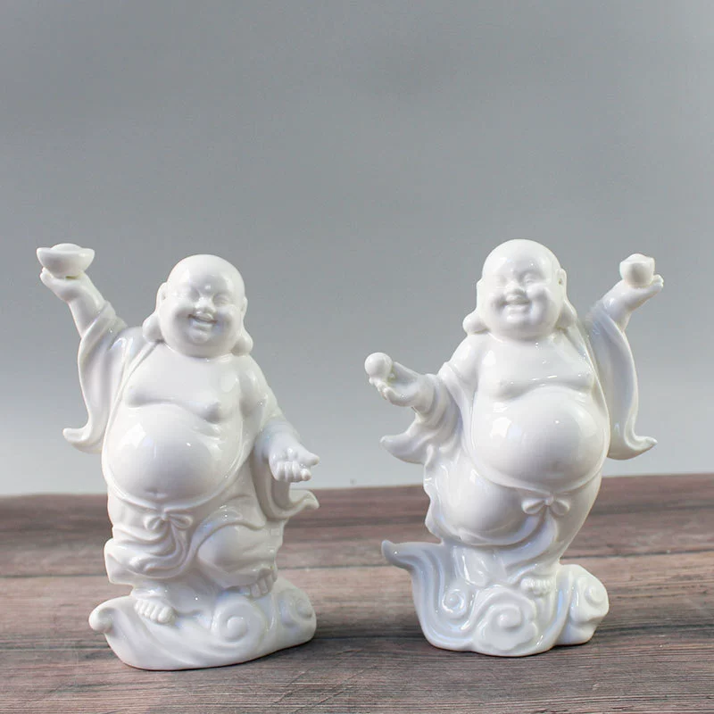 Оптовые бутик-офисные украшения Майтрейя Будда керамические поделки китайский дом украшения для гостиной счастливые подарки на открытие