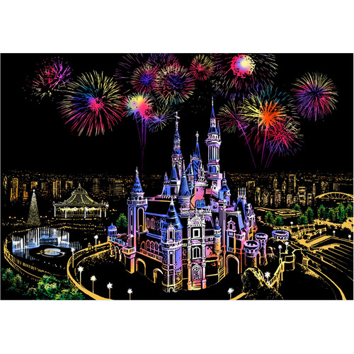 Colorful City Night Scene Scratch Card Scratch DIY Creative Handmade Painting Gift for Girlfriend