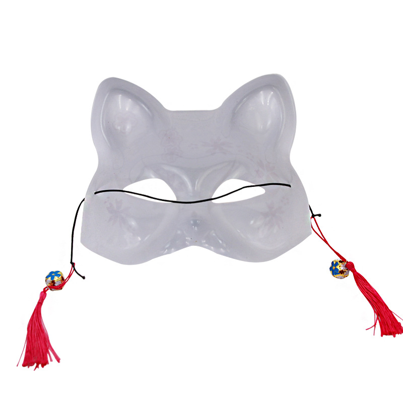 Estilo japonés flor de cerezo zorro gato máscara Guangdong PVC alta calidad Festival celebración máscara Navidad carnaval máscara image 5