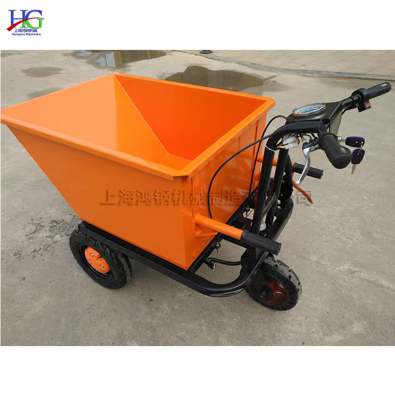 矿用煤炭手推运输车 电动小型工地灰斗车 农用粮食自卸翻斗车