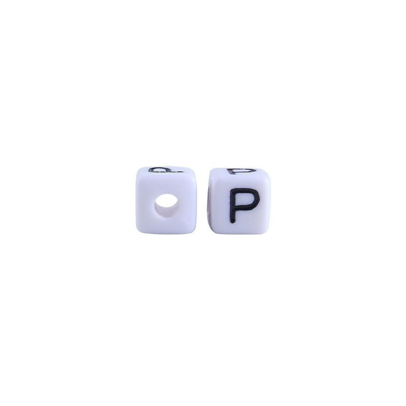 10mm juguetes de los niños 26 inglés plástico bebé DIY nombre chupete cadena teether cuentas Accesorios