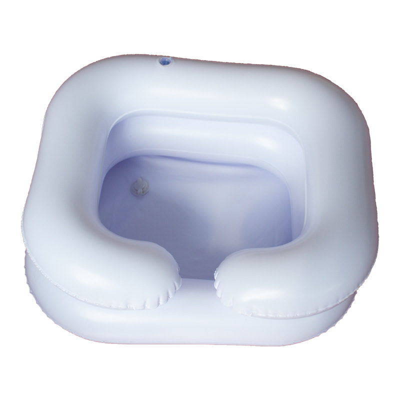 Factory Direct Supply Inflatable Shampoo Basin Elderly Care Shampoo Slot Home Portable Washbasin Double Layer Foot Washing Basin