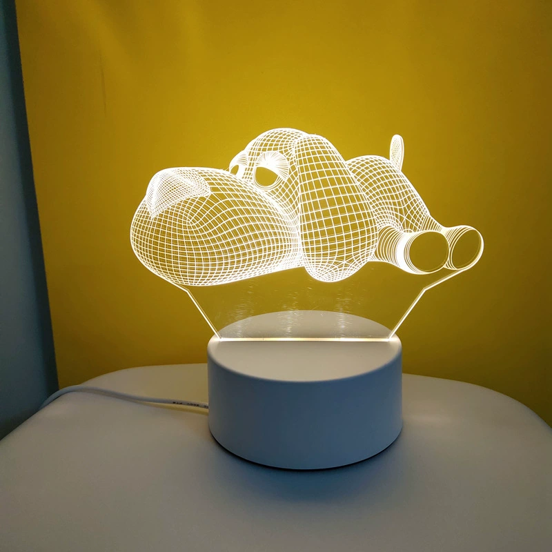 3D night lamp (yayli) little night lantern, 4w usb, acrylic panel + abs base, customizable patterns