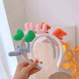 LOVE毛绒洗脸发箍百搭发带韩版少女压发发饰字母款碎发英文字母