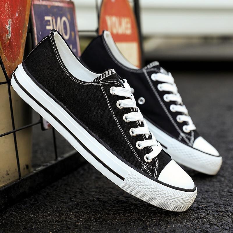New Canvas Shoes Men's Fashionable Shoes Men's Casual Couple Men's Shoes Students Korean Style Lace-up Low-top Board Shoes Students