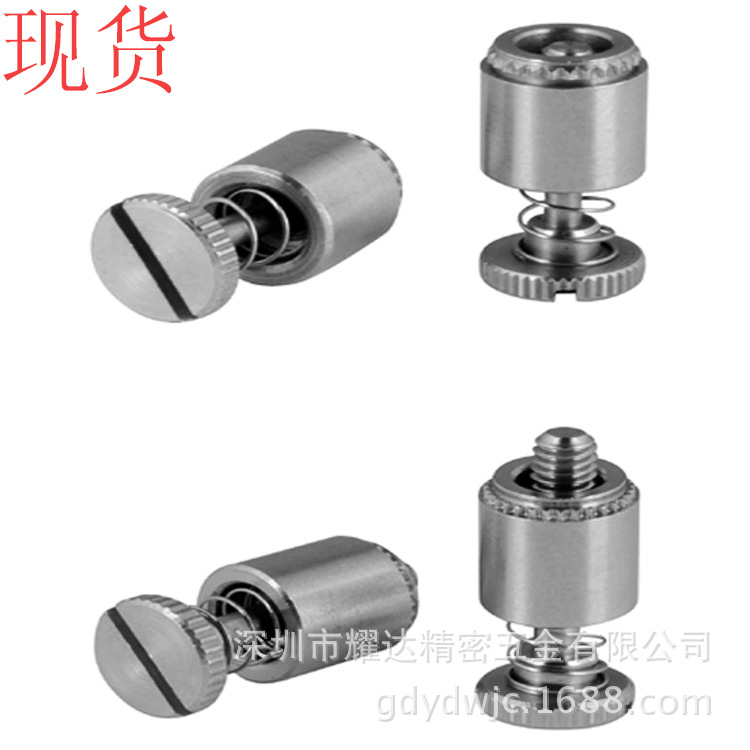 供应防松弹簧螺钉规格PFS3-M3-40/-62/84不锈钢一字槽松不脱螺丝