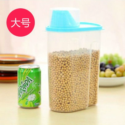 Герметичный резервуар с крышкой Кухонный ящик для хранения Бак для хранения зерна Пластиковый резервуар для хранения Ящик для свежести Большой Размер