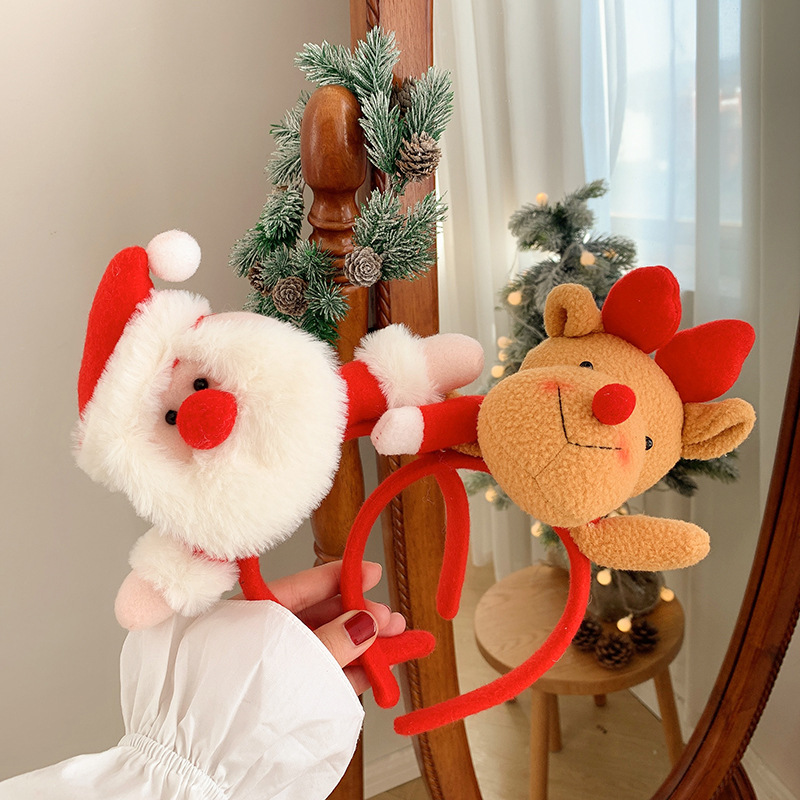 Christmas gift Santa Claus big figure hair band Adult children dress up head band Christmas gift gift decorations_voghion.com