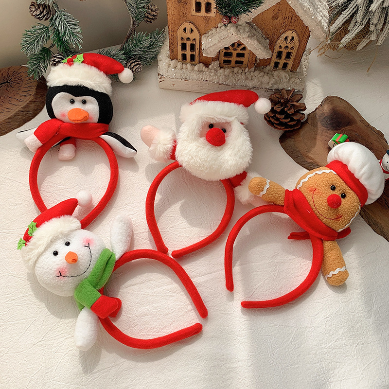 Christmas gift Santa Claus big figure hair band Adult children dress up head band Christmas gift gift decorations_voghion.com
