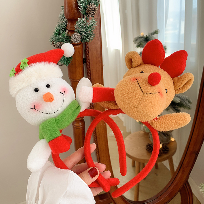 Christmas gift Santa Claus big figure hair band Adult children dress up head band Christmas gift gift decorations_voghion.com