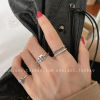 South Korean goods heart shaped, chain, retro fashionable trend ring, on index finger, simple and elegant design