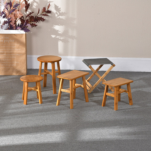 Small stool home fashion creative coffee table low stool children cartoon bamboo small bench bamboo stool square stool sofa stool