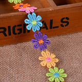 Взрывная шесть -корловая вышитая вода -Совретельно кружевное цвет цветок маленький наклейка на малыш