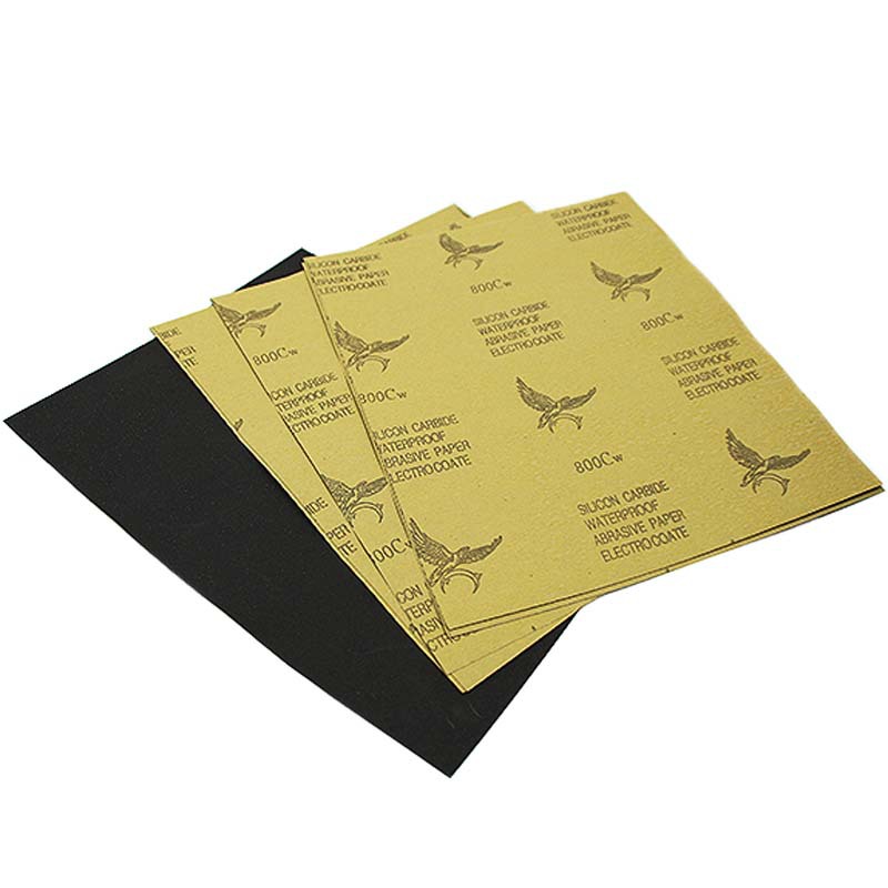 Fabricante de papel de lija cuadrado Marca Tianying/Marca Hemisphere Papel de lija de molino de agua/Papel kraft de pulido y eliminación de óxido de pintura de doble propósito en seco y húmedo